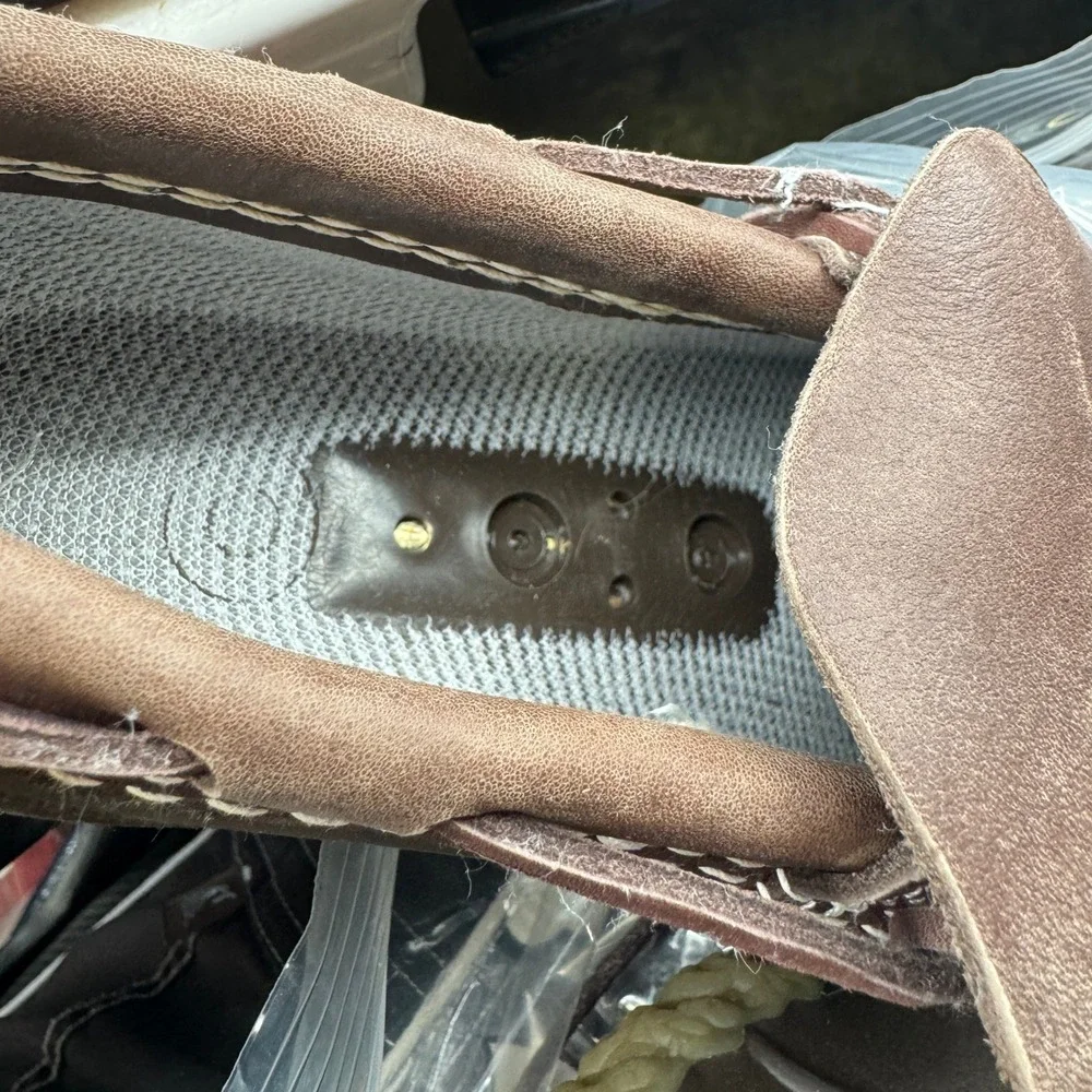L.L. Bean Rubber Moc Women 6.5 Brown Leather Slip On Duck Boot Waterproof Rain